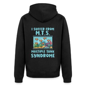 Aquarium Fish Gift - Unisex Premium Organic Zip Hoodie - black - Back - Nico (187cm)