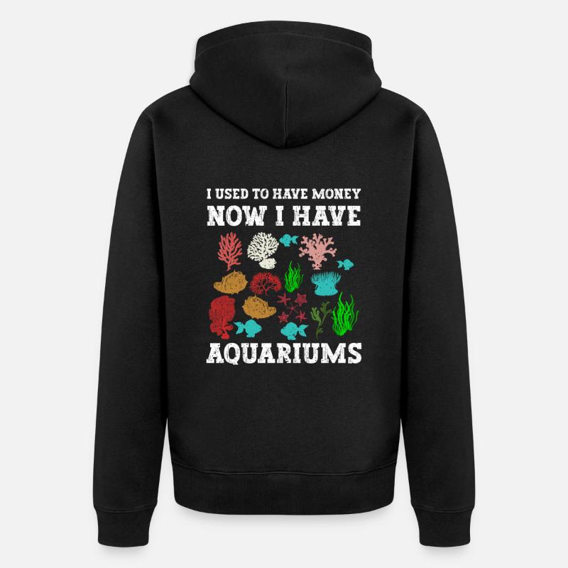 Cadeau de poisson d’aquarium - Veste à capuche bio Premium Unisexe - noir