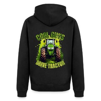 Cool Boys Conduite Tracteur Cadeau Agriculteur Agriculteur - Veste à capuche bio Premium Unisexe - noir - Dos - Nico (187cm)