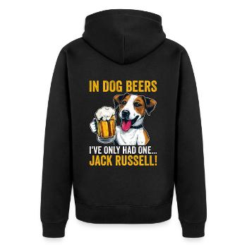 Dans les bières pour chiens, je n’ai eu qu’un seul Jack Russell - Veste à capuche bio Premium Unisexe - noir - Dos - Nico (187cm)