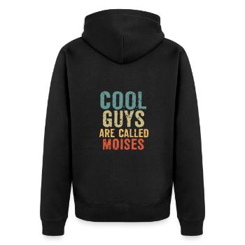 Les mecs cool sont appelés moises - Veste à capuche bio Premium Unisexe - noir - Dos - Nico (187cm)