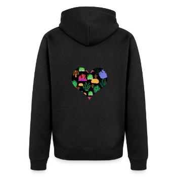 Aquarium Fish Gift - Unisex Premium Organic Zip Hoodie - black - Back - Nico (187cm)