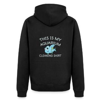 Aquarium Fish Gift - Unisex Premium Organic Zip Hoodie - black - Back - Nico (187cm)