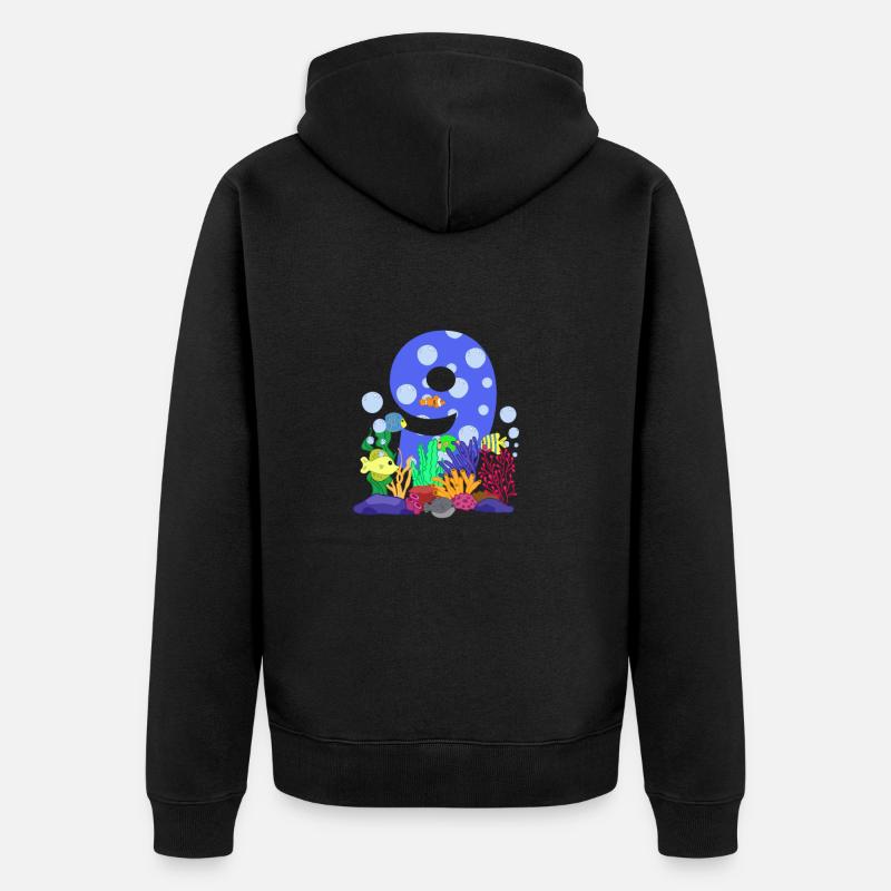 Cadeau de poisson d’aquarium - Veste à capuche bio Premium Unisexe - noir