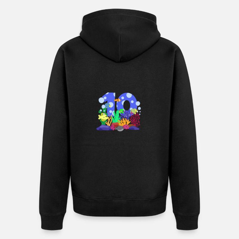 Cadeau de poisson d’aquarium - Veste à capuche bio Premium Unisexe - noir