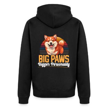 Akita Dog Lover Japanese Pup Race Pet Owner Puppy - Veste à capuche bio Premium Unisexe - noir - Dos - Nico (187cm)