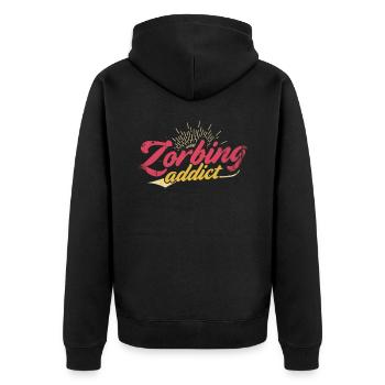 Zorbing Addict, Zorbing - Veste à capuche bio Premium Unisexe - noir - Dos - Nico (187cm)