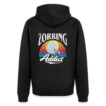 Zorbing Addict, Zorbing - Veste à capuche bio Premium Unisexe - noir - Dos - Nico (187cm)