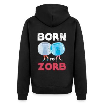 Né de Zorb, Zorbing - Veste à capuche bio Premium Unisexe - noir - Dos - Nico (187cm)
