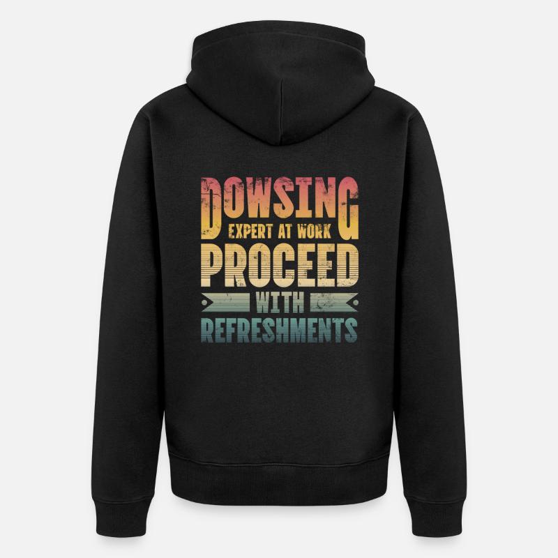 Dowser au travail avec - Veste à capuche bio Premium Unisexe - noir