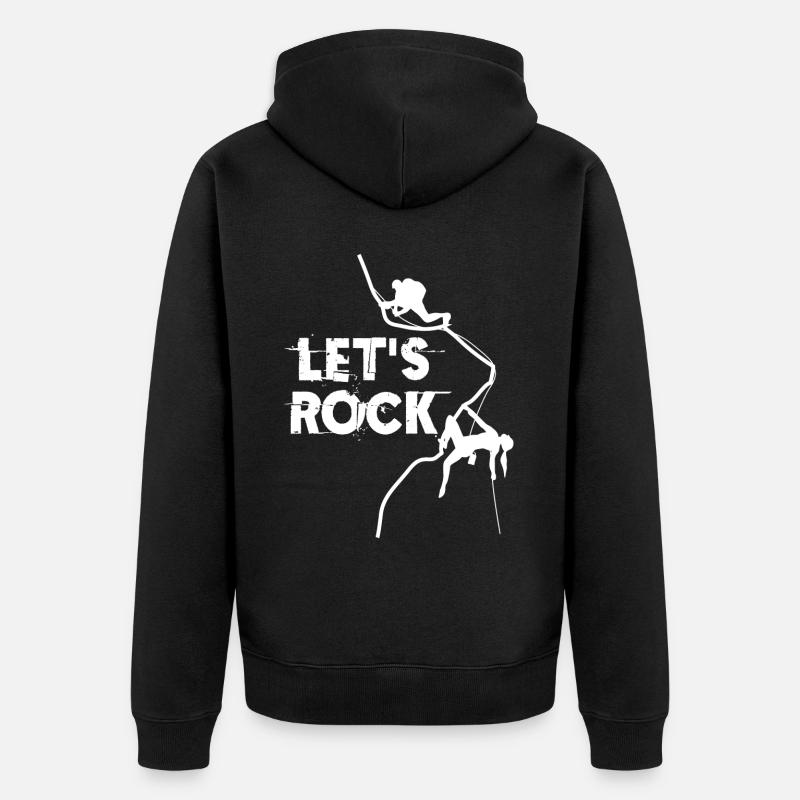 Bergklettern Carabiner Kletterer - Unisex Premium Bio Zip Hoodie - Schwarz