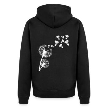 Pissenlit Badminton - Veste à capuche bio Premium Unisexe - noir - Dos - Nico (187cm)