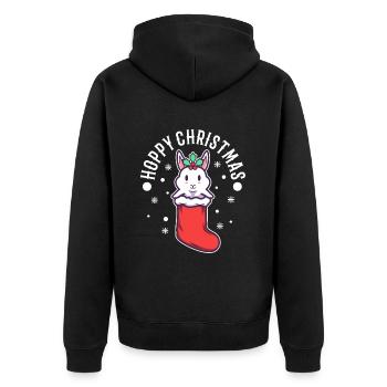 Noël houblonné - Veste à capuche bio Premium Unisexe - noir - Dos - Nico (187cm)