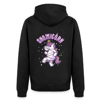 Maïs des neiges - Veste à capuche bio Premium Unisexe - noir - Dos - Nico (187cm)