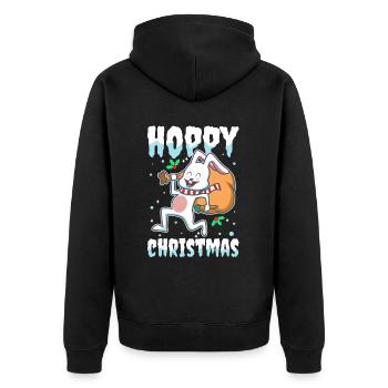 Noël houblonné - Veste à capuche bio Premium Unisexe - noir - Dos - Nico (187cm)