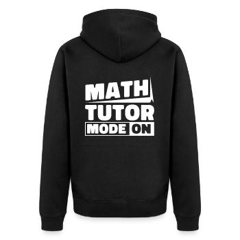 Math Teacher Math Teacher Math Tutor - Unisex Premium Organic Zip Hoodie - black - Back - Nico (187cm)