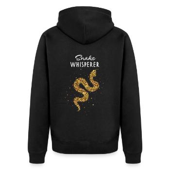 Serpent Chuchoteur Serpents Cornet Serpent Vipère - Veste à capuche bio Premium Unisexe - noir - Dos - Nico (187cm)