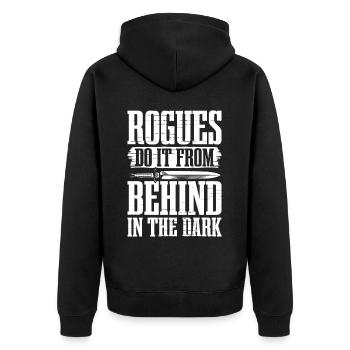 Lustige LARP Live Action Rollenspiele - Unisex Premium Bio Zip Hoodie - Schwarz - Hinten - Nico (187cm)