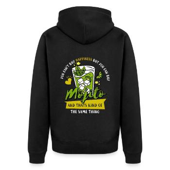 Cocktail Lover Alcohol Drinker Liquor Shot - Unisex Premium Organic Zip Hoodie - black - Back - Nico (187cm)