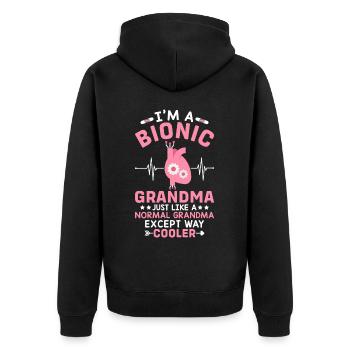 Chirurgie à cœur ouvert - Veste à capuche bio Premium Unisexe - noir - Dos - Nico (187cm)