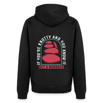 Massothérapeute si vous êtes noueux et vous physiothérapeute - Veste à capuche bio Premium Unisexe - noir - Dos - Nico (187cm)