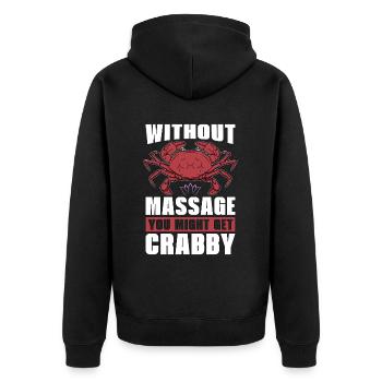 Massothérapeute sans massage vous pourriez physio - Veste à capuche bio Premium Unisexe - noir - Dos - Nico (187cm)