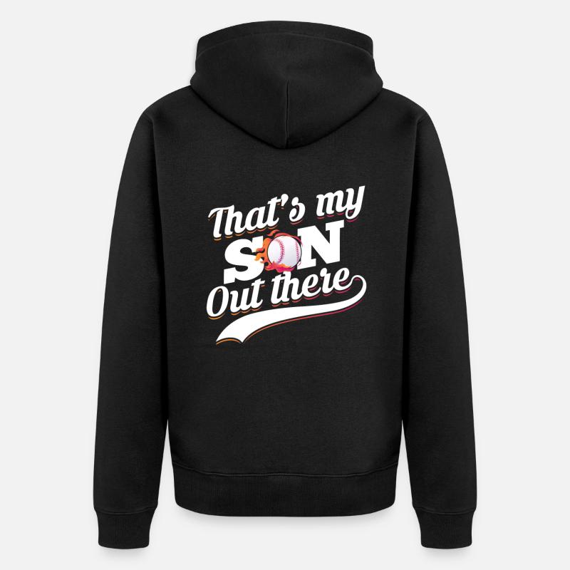 Baseball Mutter Baseball Mama - Unisex Premium Bio Zip Hoodie - Schwarz