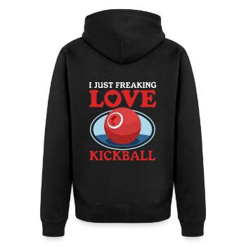 Kickball Kickballer Kickball Player Cadeau - Veste à capuche bio Premium Unisexe - noir - Dos - Nico (187cm)