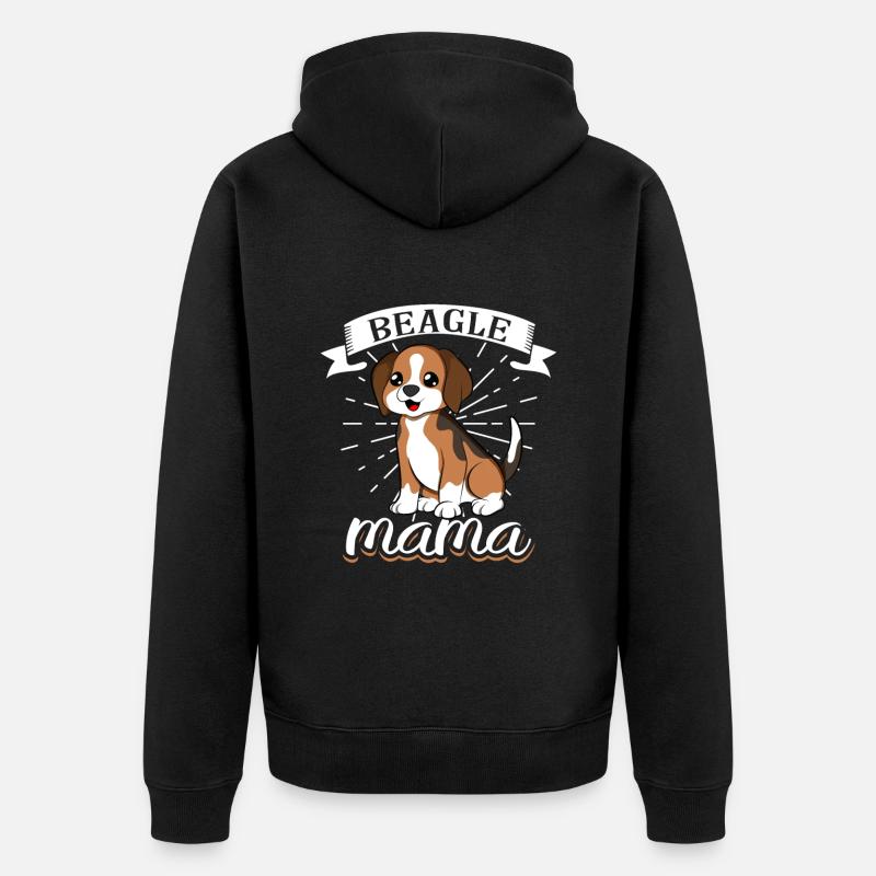 Beagle Mama - Beagle - Veste à capuche bio Premium Unisexe - noir