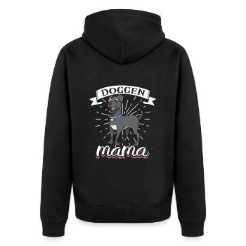 Great Dane Mom - Great Dane - Unisex Premium Organic Zip Hoodie - black - Back - Nico (187cm)