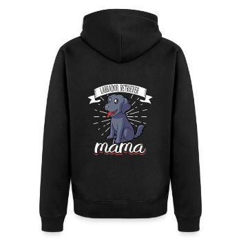 Labrador Retriever Maman - Labrador Retriever - Veste à capuche bio Premium Unisexe - noir - Dos - Nico (187cm)