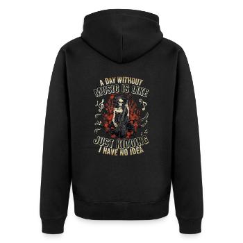 Violoncelliste Musicien Musicien Paroles drôles - Veste à capuche bio Premium Unisexe - noir - Dos - Nico (187cm)