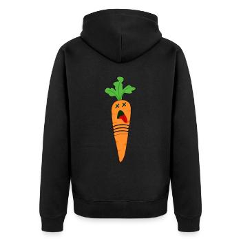 Carrots Dead Carrot - Unisex Premium Organic Zip Hoodie - black - Back - Nico (187cm)