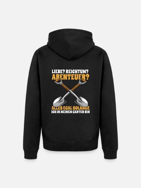 Hobby gardener garden - Unisex Premium Organic Zip Hoodie - black