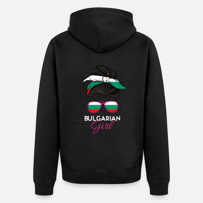 Fille bulgare - Veste à capuche bio Premium Unisexe - noir