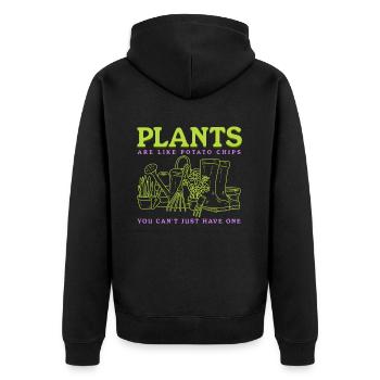 Jardinage Hobby Jardinier Jardinier Cadeau - Veste à capuche bio Premium Unisexe - noir - Dos - Nico (187cm)
