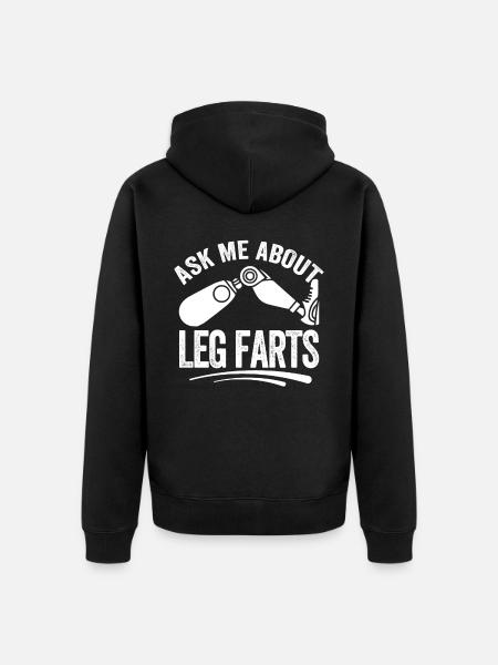 Amputated Amputated Leg Prosthesis - Unisex Premium Organic Zip Hoodie - black