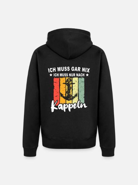 Kappeln - Unisex Premium Bio Zip Hoodie - Schwarz