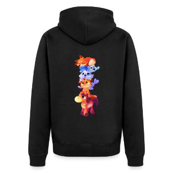 Furry Fandom Fursona Fursuit Fox Horse Cat - Unisex Premium Organic Zip Hoodie - black - Back - Nico (187cm)