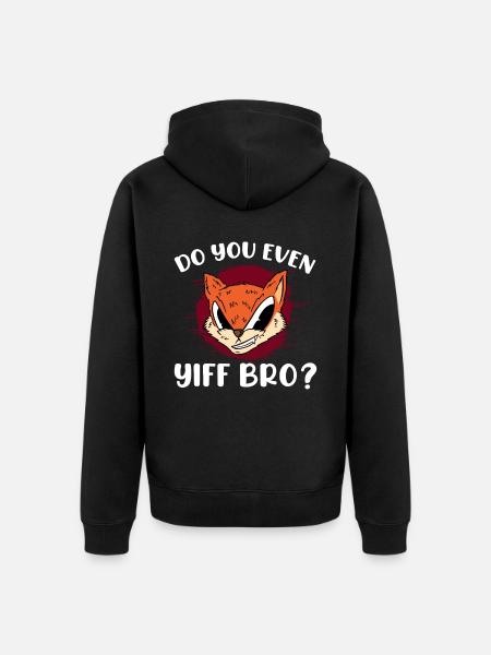 Furry Fandom Fursona Fursuit Fuchs - Unisex Premium Bio Zip Hoodie - Schwarz