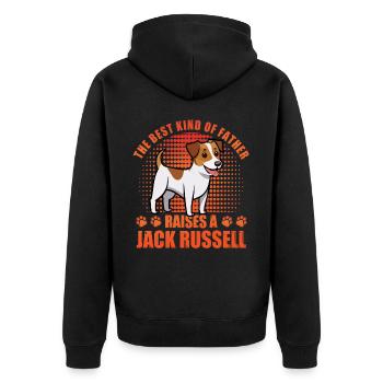 Le meilleur type de père élève un Jack Russell - Veste à capuche bio Premium Unisexe - noir - Dos - Nico (187cm)