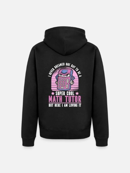 Mathelehrer Mathe Lehrer Taschenrechner - Unisex Premium Bio Zip Hoodie - Schwarz