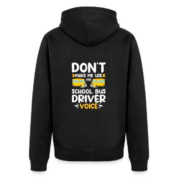 Bus Driver Bus Driver Bus Schuhlbus Gift - Unisex Premium Organic Zip Hoodie - black - Back - Nico (187cm)