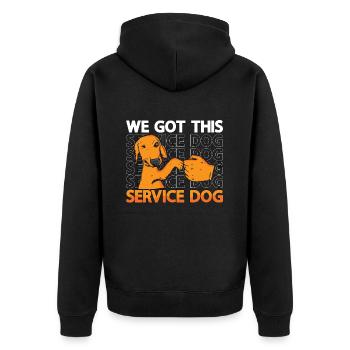 Service Dog Trainer We Got This Service Dog Owner - Unisex Premium Bio Zip Hoodie - Schwarz - Hinten - Nico (187cm)