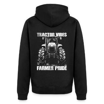 Tractor Vibes Farmer Pride Traktor Bauer Landwirt - Veste à capuche bio Premium Unisexe - noir - Dos - Nico (187cm)