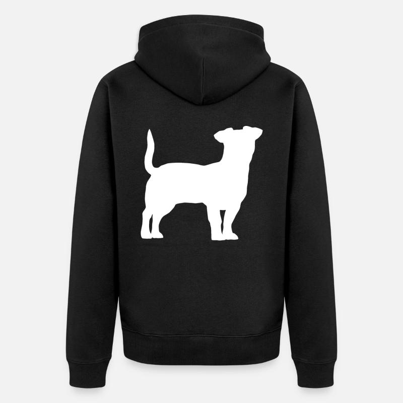 Jack Russell Terrier - Unisex Premium Bio Zip Hoodie - Schwarz