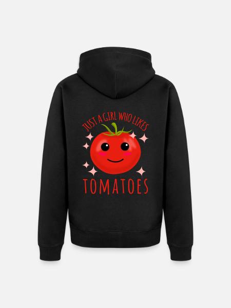Tomato Girl Tomatoes - Unisex Premium Organic Zip Hoodie - black
