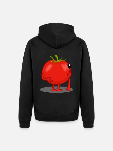 Pomodori Dai un'occhiata a Pomodoro - Felpa con cappuccio ecologica premium unisex - nero