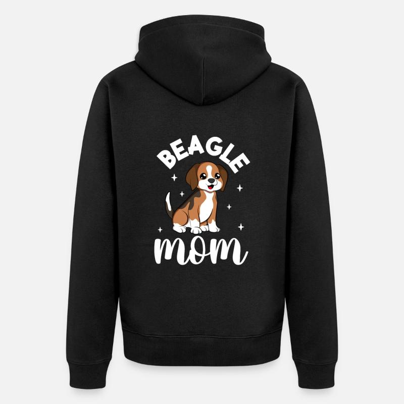 Maman Beagle - Beagle - Veste à capuche bio Premium Unisexe - noir