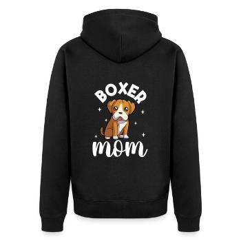 Boxer Maman - Boxeur - Veste à capuche bio Premium Unisexe - noir - Dos - Nico (187cm)